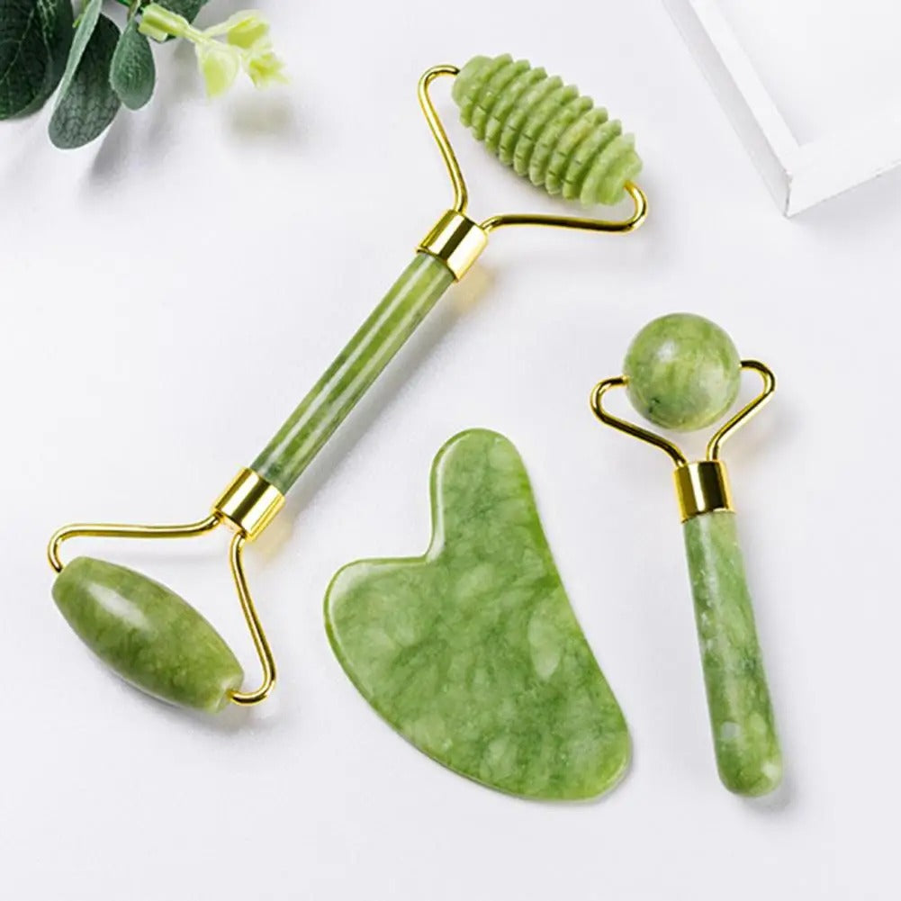 Rouleau de Jade et pierre de massage Gua Sha