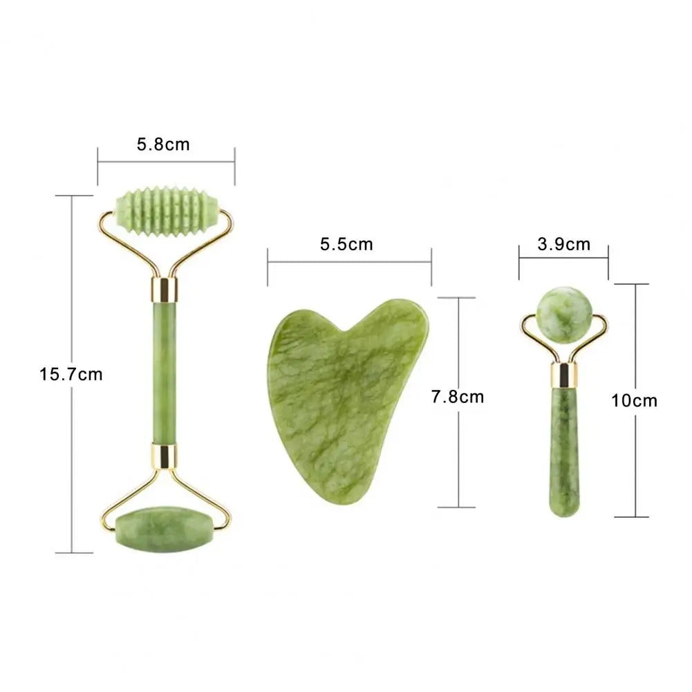 Rouleau de Jade et pierre de massage Gua Sha